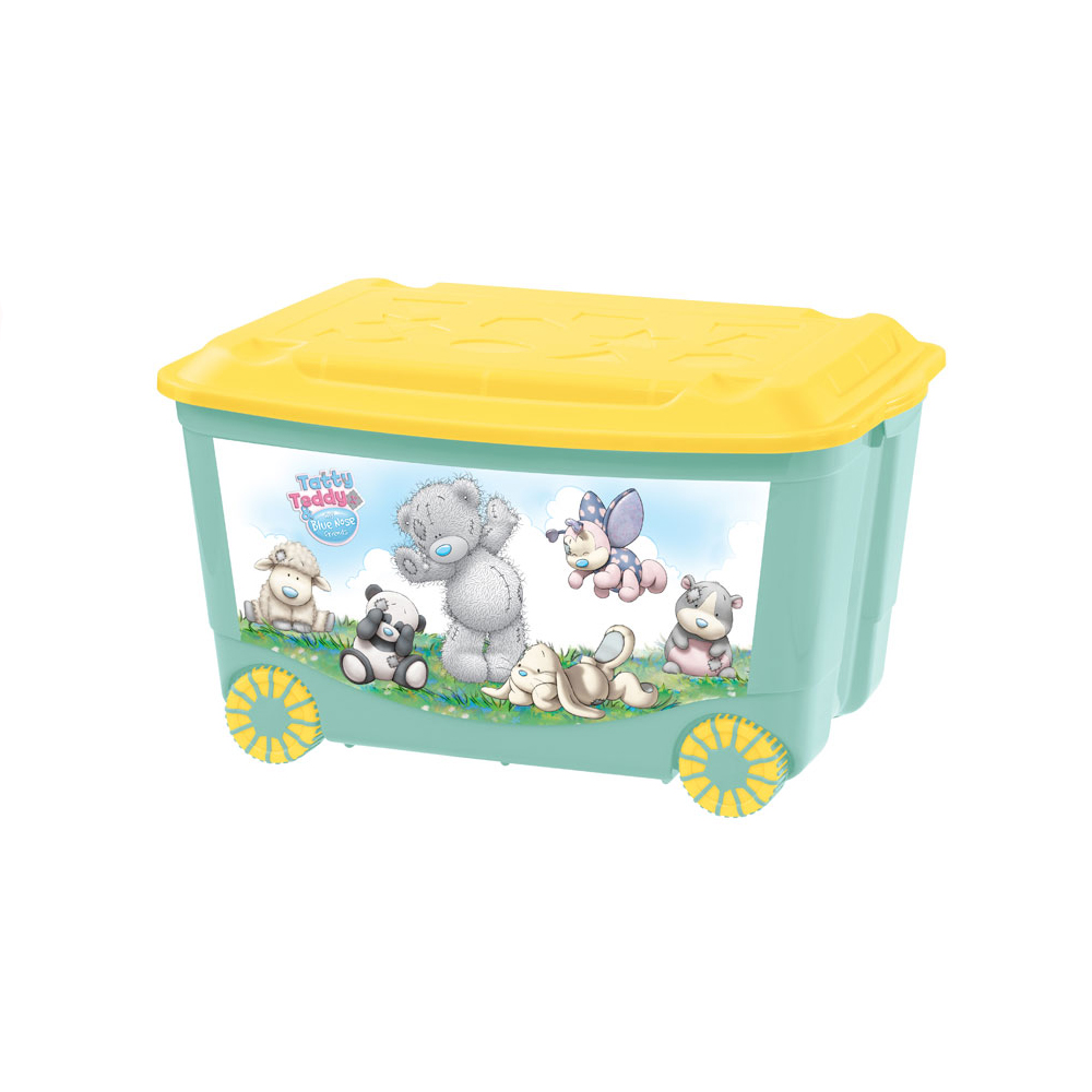 Ящик для игрушек на колесах с аппликацией "ME TO YOU" 580*390*335мм (упак.4 шт.) (зеленый-арт.431304109)