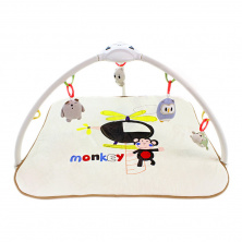 Развивающий коврик "Веселая обезьянка/Слон" с проектором, муз., 8 мелод., свет, игрушки (упак.6 шт.)