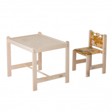 Набор игровой мебели "Малыш-2" (стол+стул) (столешн.бежевая+Собаки)