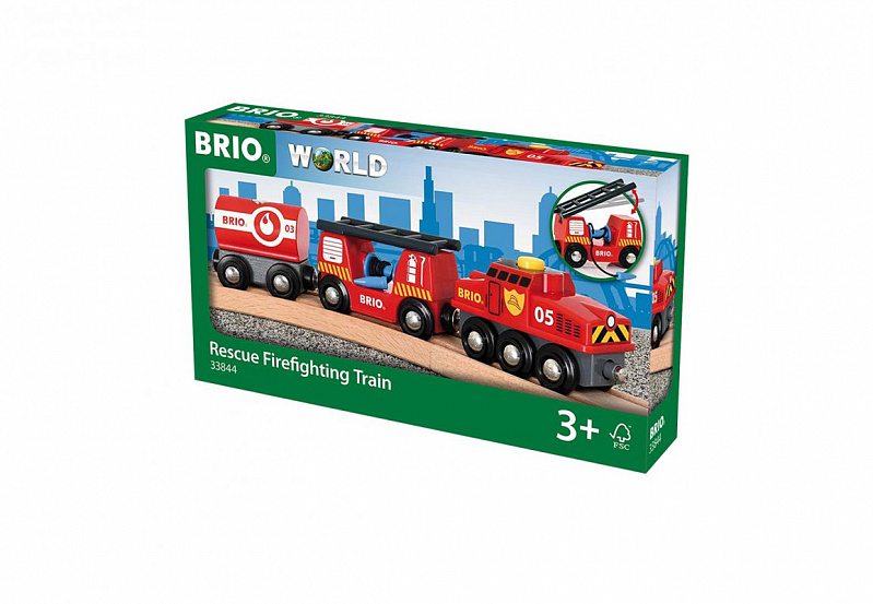 Пожарный поезд BRIO 3 вагона