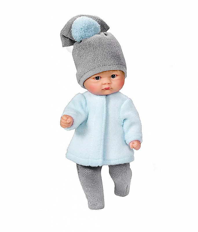 Кукла ASI Пупсик 20 см в серо-голубом костюмчике