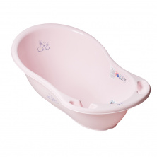 Ванна детская КРОЛИКИ 102 (с терм. и сливом) (упак.5шт.) (Tega) (розовый)