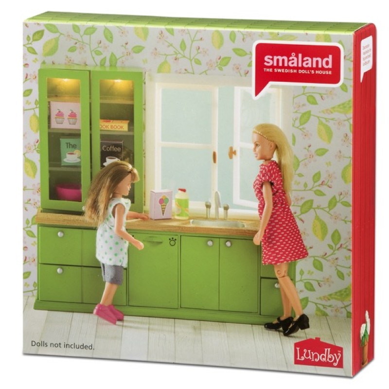 Кукольная мебель Lundby Смоланд Кухонный набор с буфетом