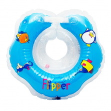 *Надувной круг на шею для плавания малышей Flipper 0+