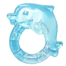 Прорезыватель водный охлаждающий - дельфин, 0+ (2/221) (голубой)
