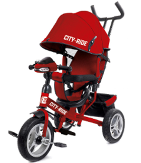 Трехколесный велосипед City-Ride красный 
