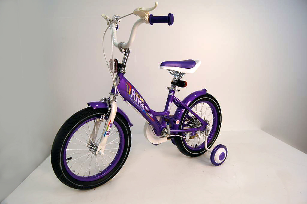 Двухколесный велосипед Rivertoys 14 дюймов фиолетовый