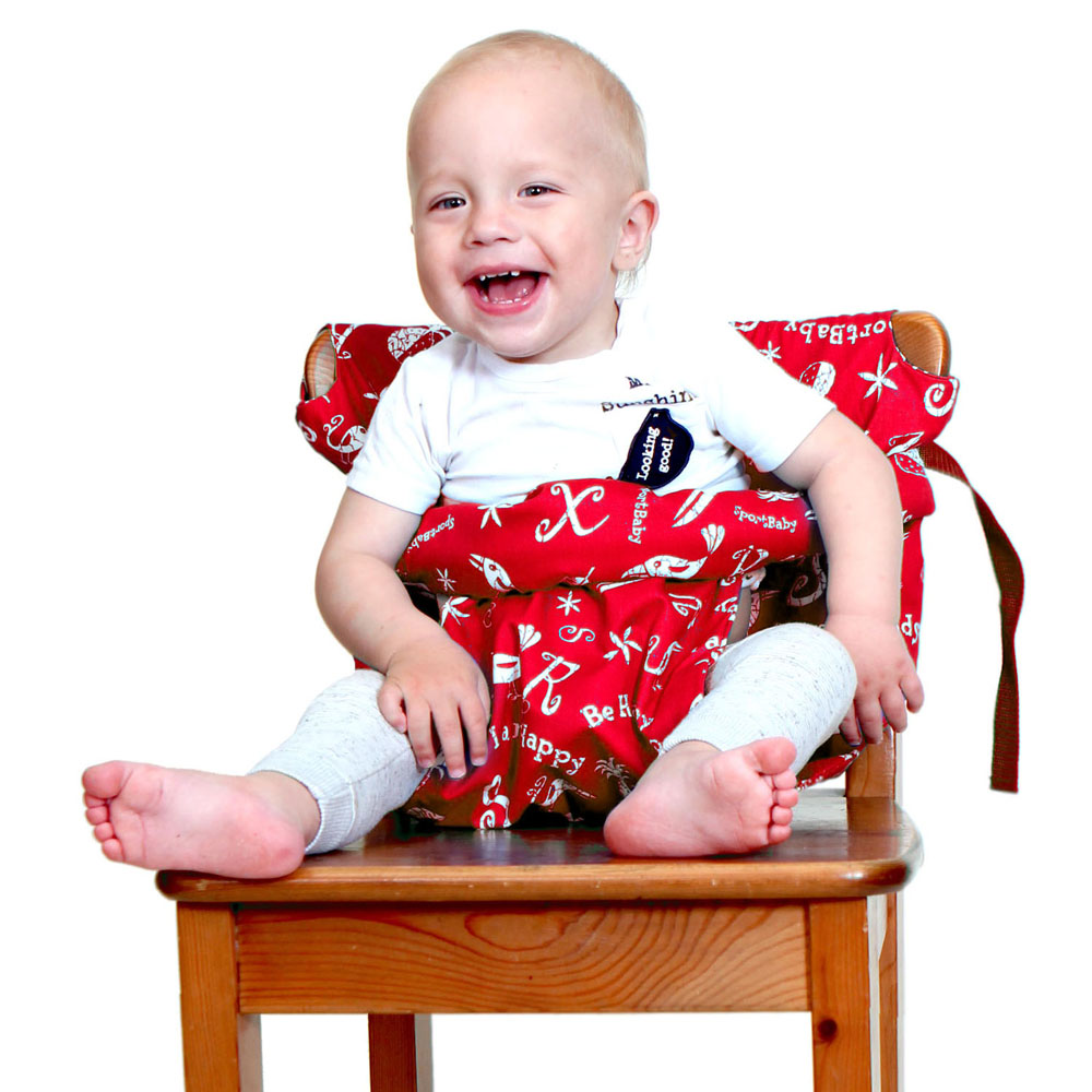 Держатель на стульчик JUMPINO (сиденье для малыша), от 6 мес. до 3х лет, полиэстер, хлопок (красный)