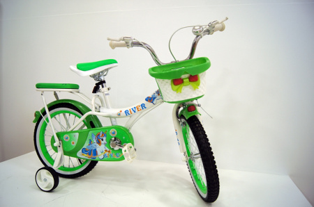 Двухколесный велосипед Rivertoys 16 дюймов зеленый