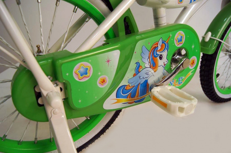 Двухколесный велосипед Rivertoys 14 дюймов зеленый 