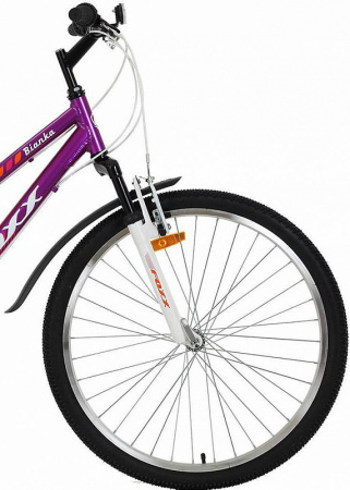 Двухколесный велосипед Foxx Bianka фиолетовый 26 дюймов скоростной