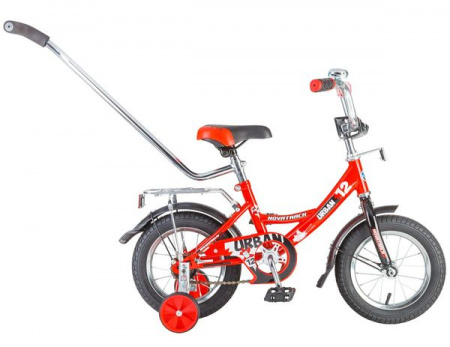 Велосипед NOVATRACK URBAN, красный с ручкой