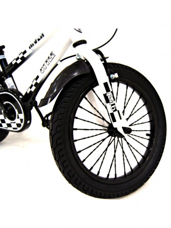 Двухколесный велосипед Rivertoys 14 дюймов черно-белый