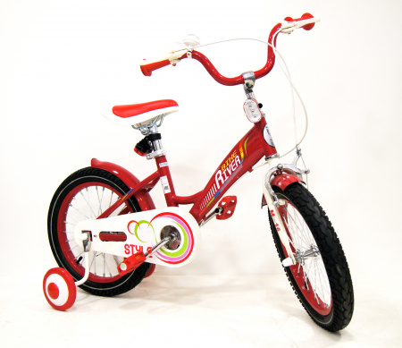 Двухколесный велосипед Rivertoys 14 дюймов красный 